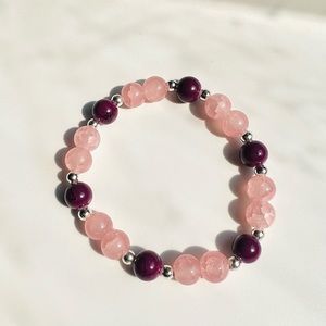 Glass bead bracelet